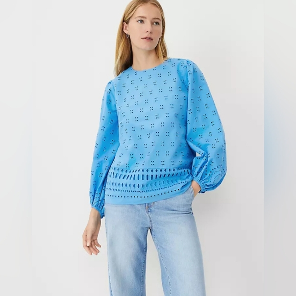 Ann Taylor Tops - Ann Taylor Womens Eyelet Blouse Womens Size Large!